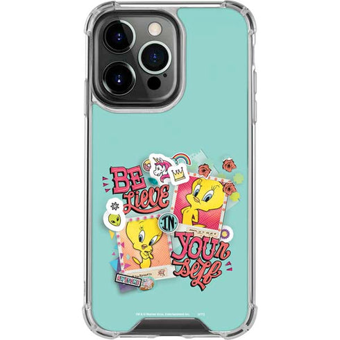 Looney Tunes Tweety Bird Believe In Yourself iPhone 16 Pro Clear Case